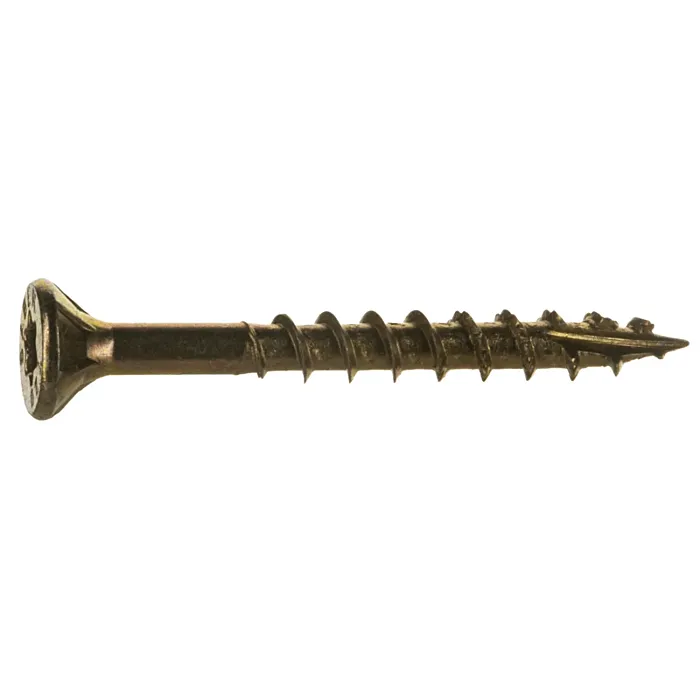 #8 x 1-1/2" Star Flat Head, Wood Screw, Yellow Zinc (Bulk Box 1 lb)