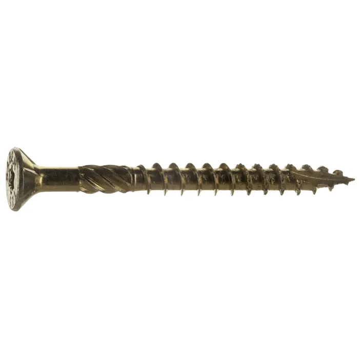 #12 x 2-1/2" Star Flat Head, Wood Screw, Yellow Zinc (Bulk Box 1 lb)