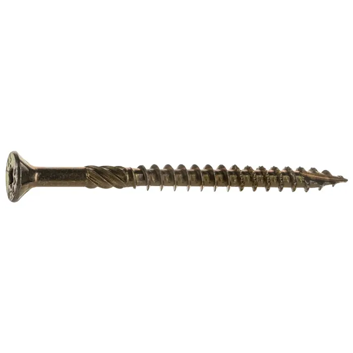 #12 x 3" Star Flat Head, Wood Screw, Yellow Zinc (Bulk Box 1 lb)