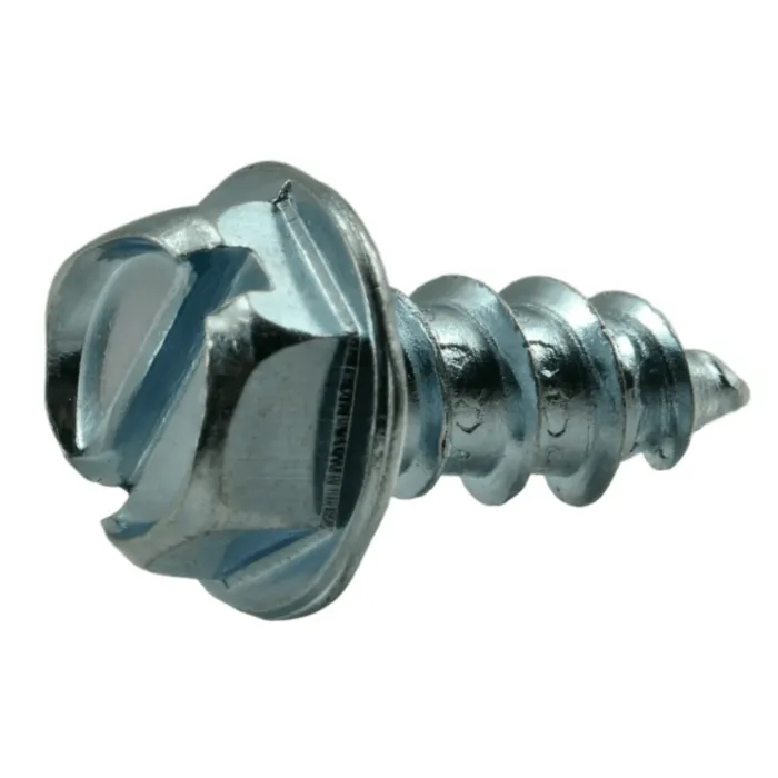 #12 x 1/2" Slotted Hex Washer Head, Sheet Metal Screw, Zinc (Bulk Box 1 lb)