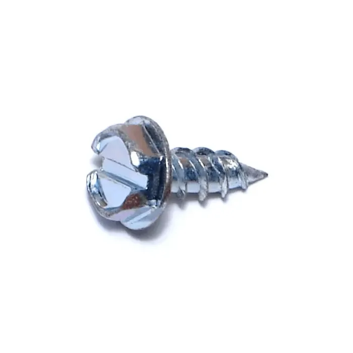 #10 x 1/2" Slotted Hex Washer Head, Sheet Metal Screw, Zinc (Bulk Box 1 lb)