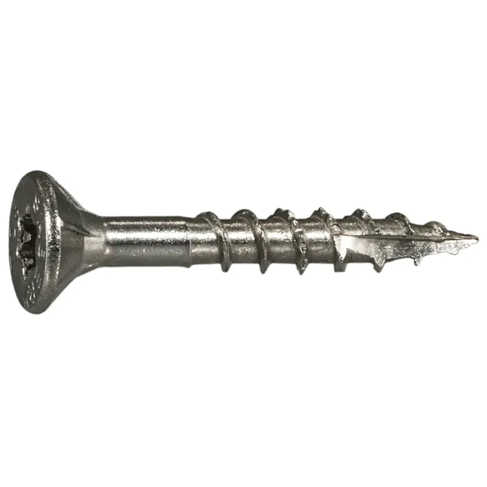 #9 x 1-1/4" Star Flat Head, Wood Screw, Stainless Steel (Bulk Box 1 lb)