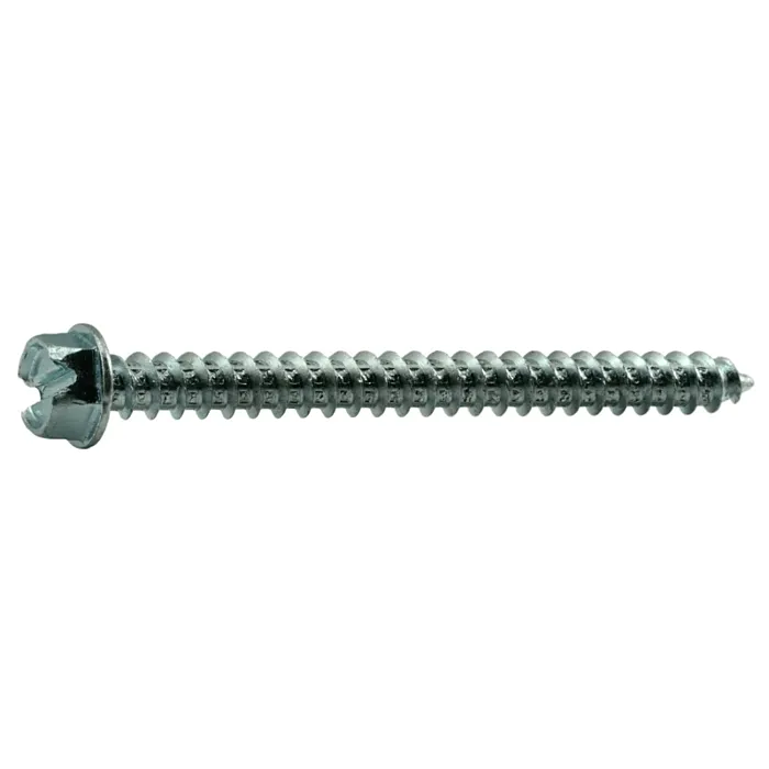 #12 x 2-1/2" Slotted Hex Washer Head, Sheet Metal Screw, Zinc (Bulk Box 1 lb)