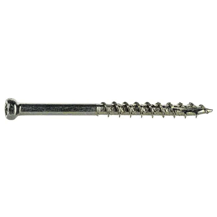 #8 x 2" Star Drive, Trim Head Screw, Yellow Zinc (Bulk Box 1 lb)