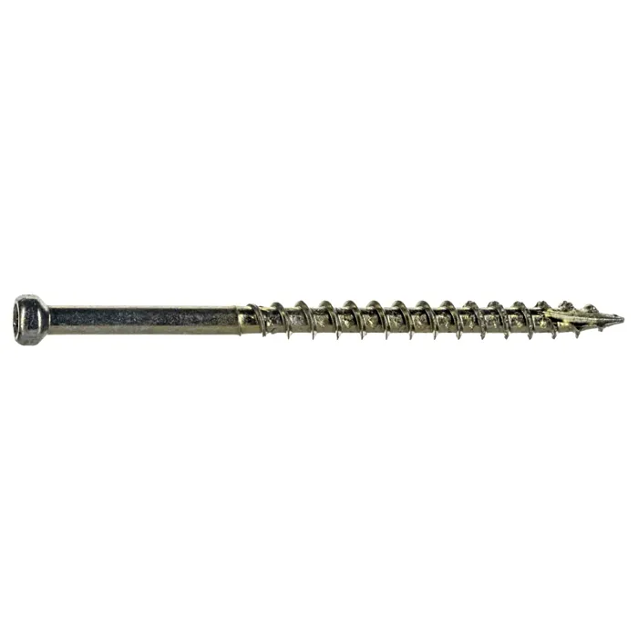 #8 x 2-1/2" Star Drive, Trim Head Screw, Yellow Zinc (Bulk Box 1 lb)