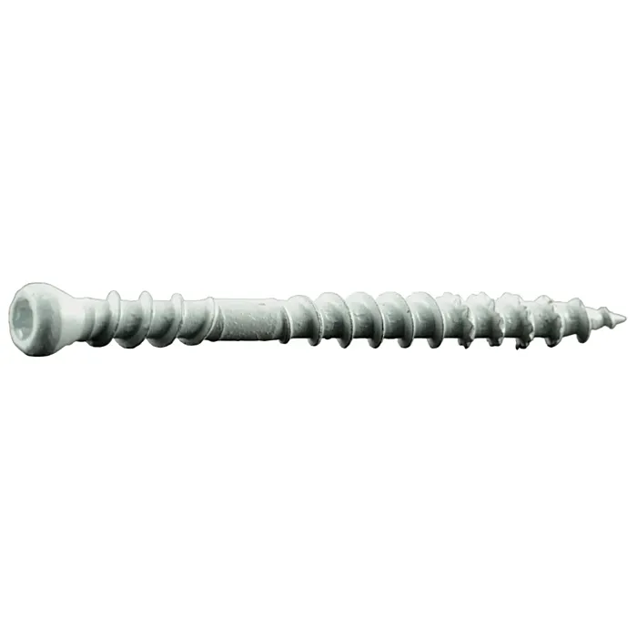 #8 x 2" Star Drive, Trim Head Screw, XL1500 Coated, White (Bulk Box 1 lb)