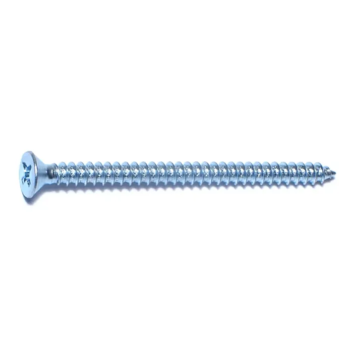 #6 x 2" Phillips Flat Head, Sheet Metal Screw, Zinc (Bulk Box 1 lb)