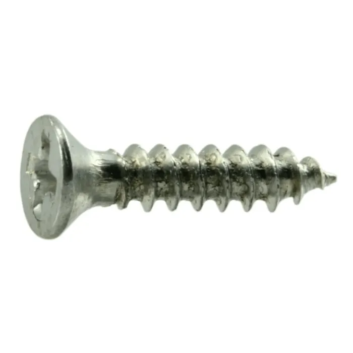 #4 x 1/2" Phillips Flat Head, Wood Screw, Zinc (Bulk Box 24 pk)