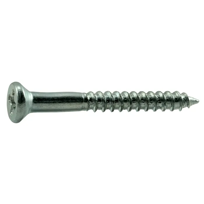#4 x 1" Phillips Flat Head, Wood Screw, Zinc (Bulk Box 20 pk)