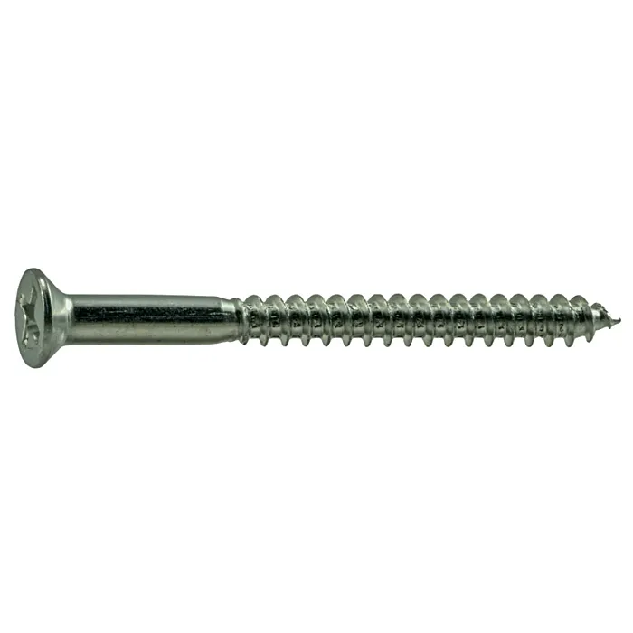 #8 x 2" Phillips Flat Head, Wood Screw, Zinc (Bulk Box 8 pk)