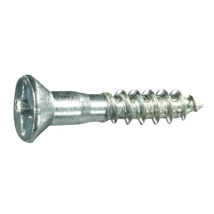 #10 x 1" Phillips Flat Head, Wood Screw, Zinc (Bulk Box 10 pk)
