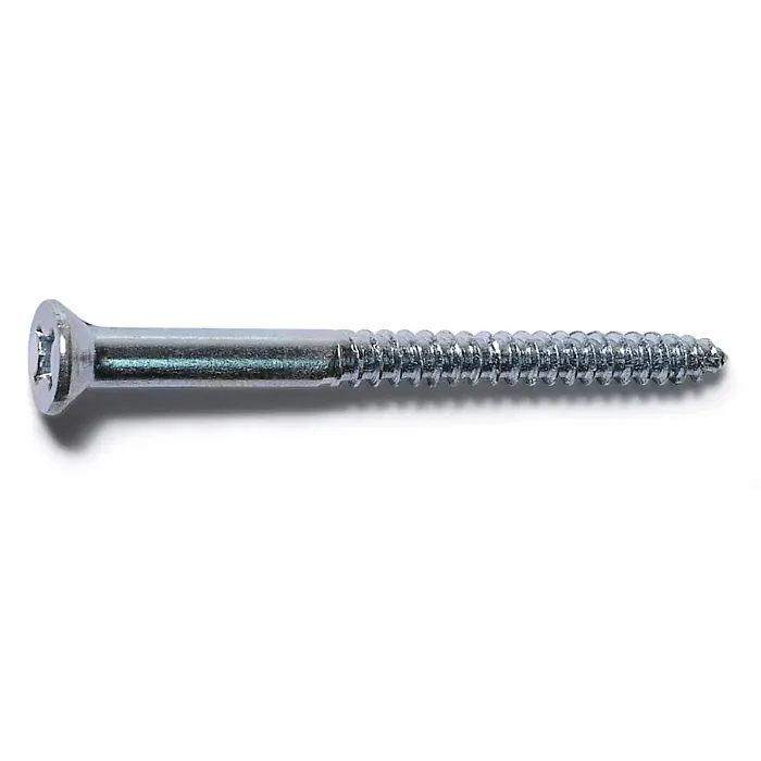 #10 x 2-1/2" Phillips Flat Head, Wood Screw, Zinc (Bulk Box 5 pk)