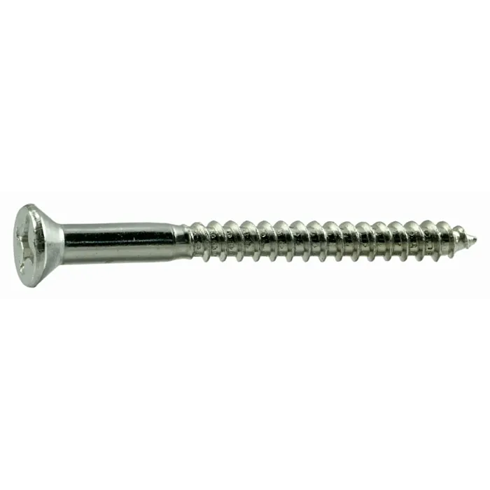#12 x 2-1/2" Phillips Flat Head, Wood Screw, Zinc (Bulk Box 4 pk)