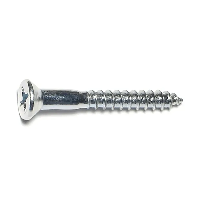 #14 x 2" Phillips Flat Head, Wood Screw, Zinc (Bulk Box 4 pk)