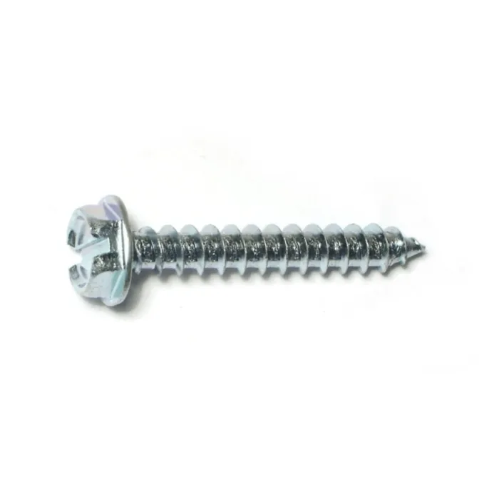 #10 x 1-1/4" Slotted Hex Washer Head, Sheet Metal Screw, Zinc (Bulk Box 6 pk)