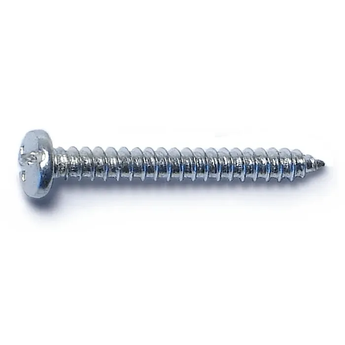 #4 x 1" Combo Pan Head, Sheet Metal Screw, Zinc (Bulk Box 18 pk)