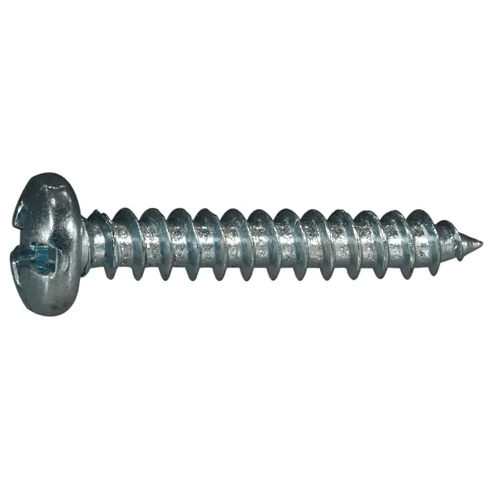 #8 x 1" Combo Pan Head, Sheet Metal Screw, Zinc (Bulk Box 12 pk)