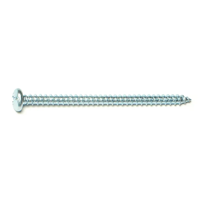 #10 x 3" Combo Pan Head, Sheet Metal Screw, Zinc (Bulk Box 4 pk)