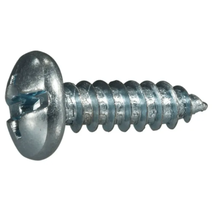 #12 x 3/4" Combo Pan Head, Sheet Metal Screw, Zinc (Bulk Box 8 pk)