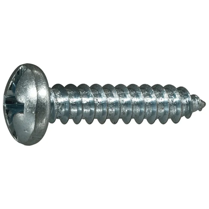 #12 x 1" Combo Pan Head, Sheet Metal Screw, Zinc (Bulk Box 6 pk)