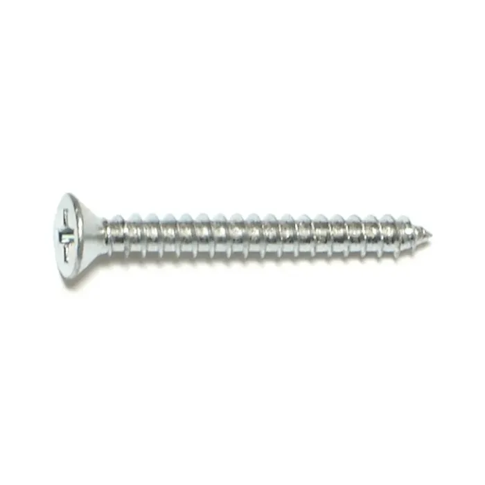 #6 x 1-1/4" Phillips Flat Head, Sheet Metal Screw, Zinc (Bulk Box 12 pk)