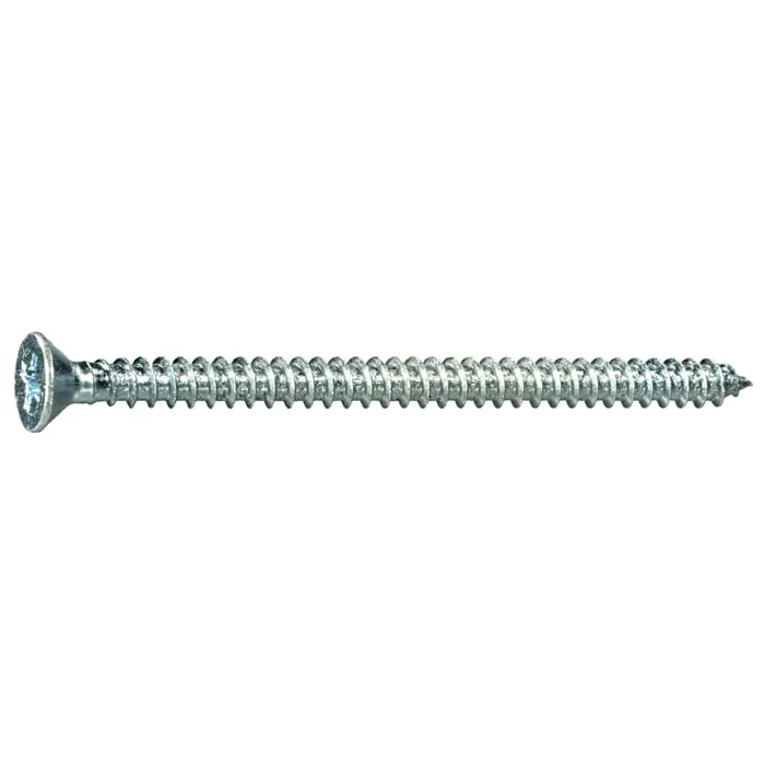 #8 x 2-1/2" Phillips Flat Head, Sheet Metal Screw, Zinc (Bulk Box 5 pk)