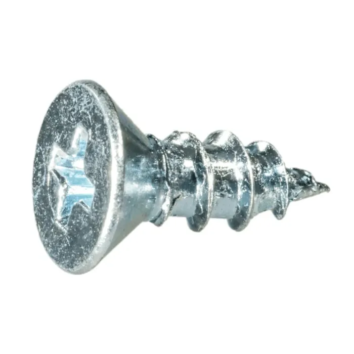 #10 x 1/2" Phillips Flat Head, Sheet Metal Screw, Zinc (Bulk Box 12 pk)
