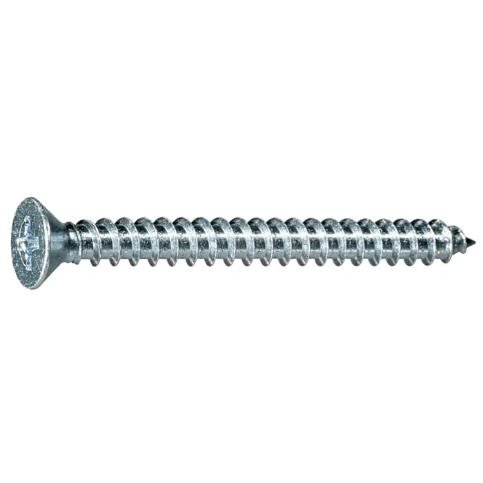 #10 x 2" Phillips Flat Head, Sheet Metal Screw, Zinc (Bulk Box 5 pk)