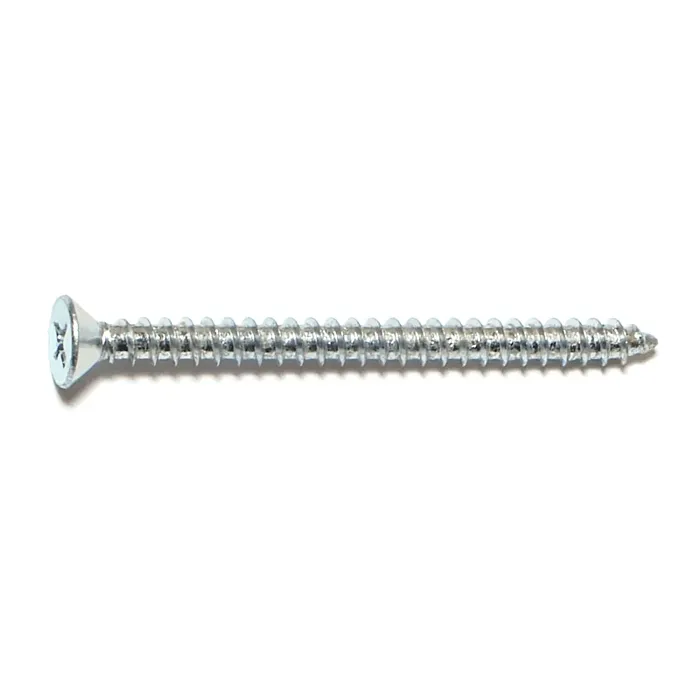 #10 x 2-1/2" Phillips Flat Head, Sheet Metal Screw, Zinc (Bulk Box 4 pk)