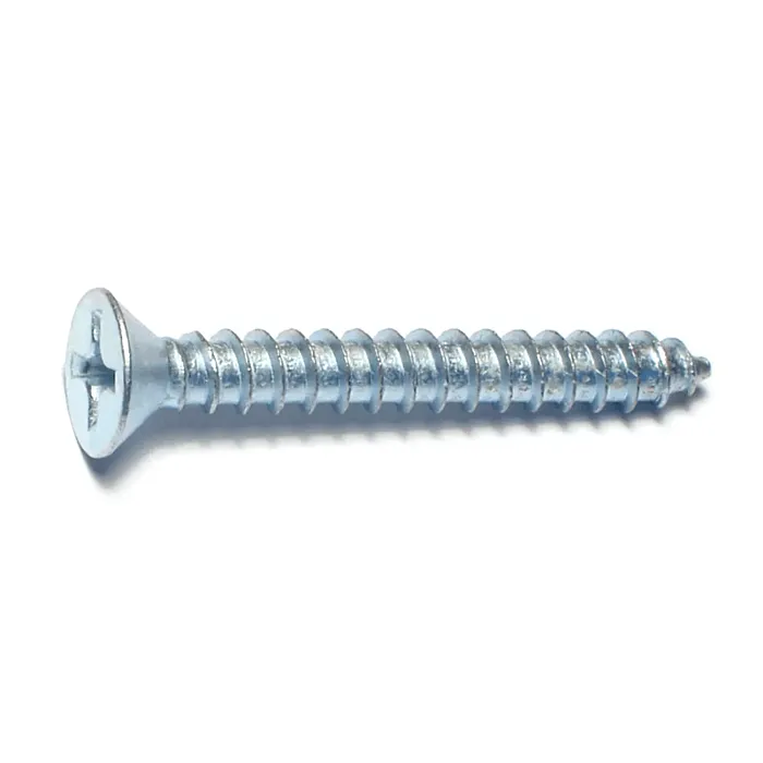 #14 x 2" Phillips Flat Head, Sheet Metal Screw, Zinc (Bulk Box 3 pk)