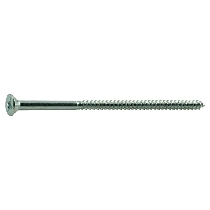 #10 x 4" Phillips Flat Head, Wood Screw, Zinc (Bulk Box 3 pk)