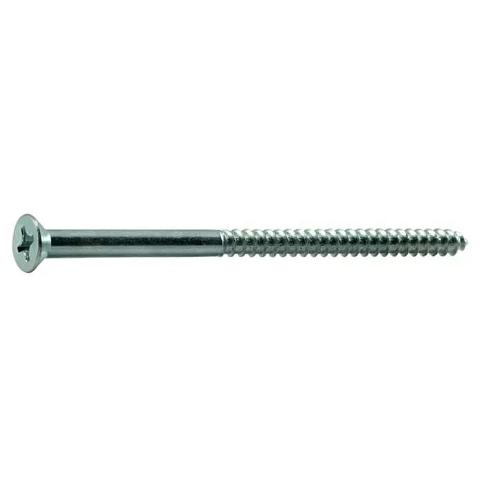 #12 x 4" Phillips Flat Head, Wood Screw, Zinc (Bulk Box 2 pk)