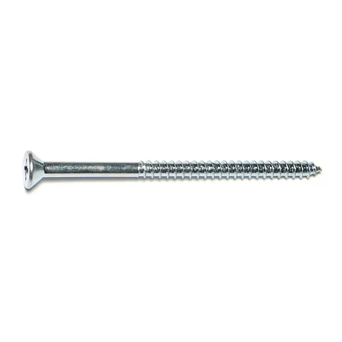 #14 x 4" Phillips Flat Head, Wood Screw, Zinc (Bulk Box 2 pk)