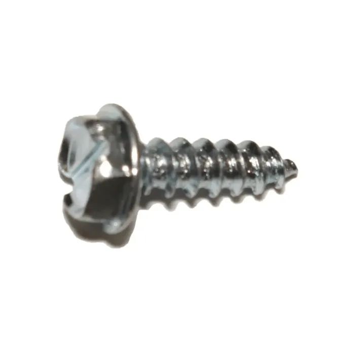 #7 x 1/2" Slotted Hex Washer Head, Sheet Metal Screw, Zinc (Bulk Box 16 pk)