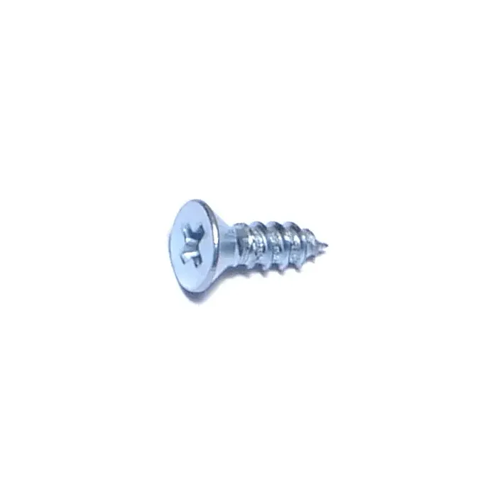 #4 x 3/8" Phillips Flat Head, Sheet Metal Screw, Zinc (Bulk Box 25 pk)