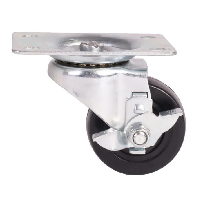World Casters & Equipment Manufacturing 120 lb 2-1/2 in Soft Rubber Swivel Caster
