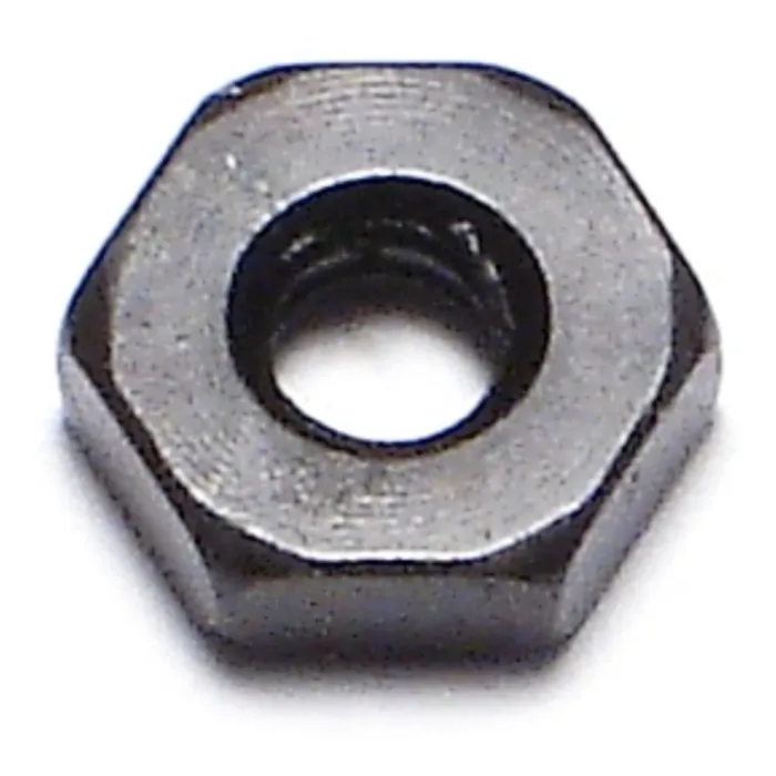 6-32 x Hex Nut Coarse Thread, Black Oxide, Black 