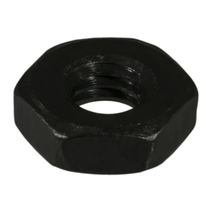 8-32 x Hex Nut Coarse Thread, Black Oxide, Black 