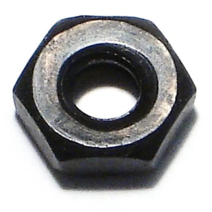 10-24 x Hex Nut Coarse Thread, Black Oxide, Black 