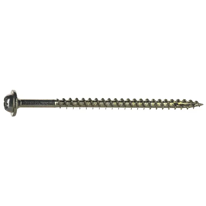#9 x 3" Star Truss Head, Wood Screw, Yellow Zinc (Bulk Box 1 lb)