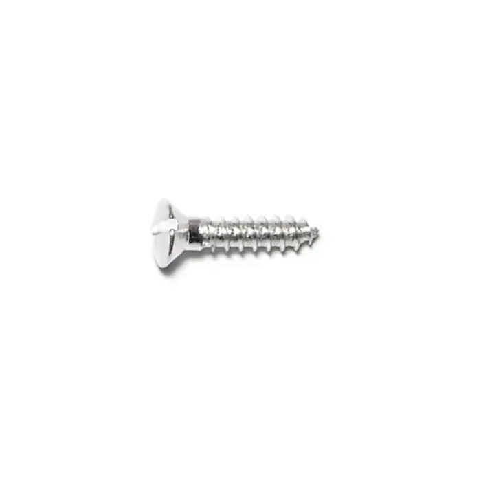 #6 x 5/8" Slotted Oval Head, Wood Screw, Aluminum