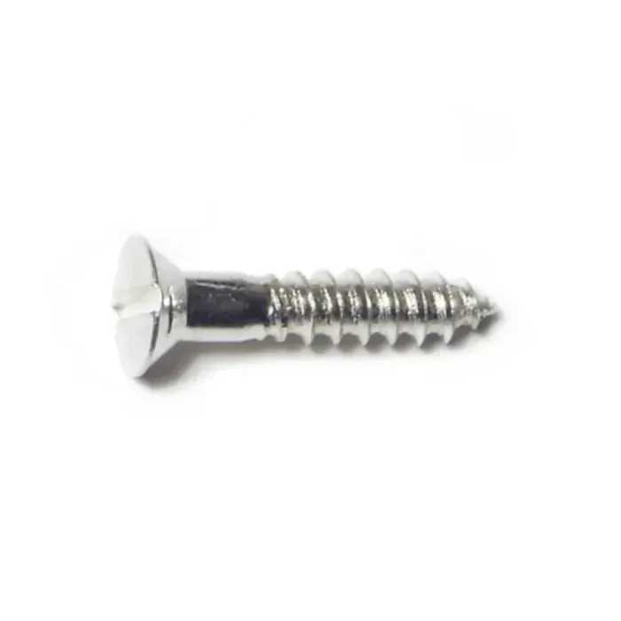 #6 x 3/4" Slotted Oval Head, Wood Screw, Aluminum