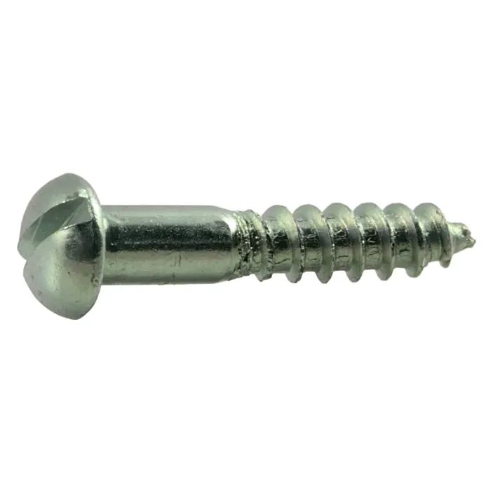 #6 x 3/4" Slotted Round Head, Wood Screw, Aluminum