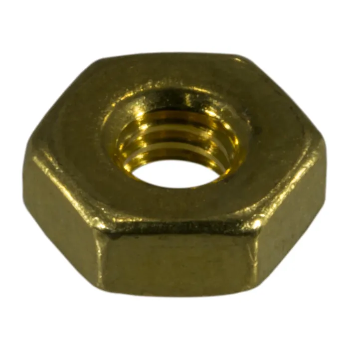 8-32 Hex Nut, Coarse Thread, Brass