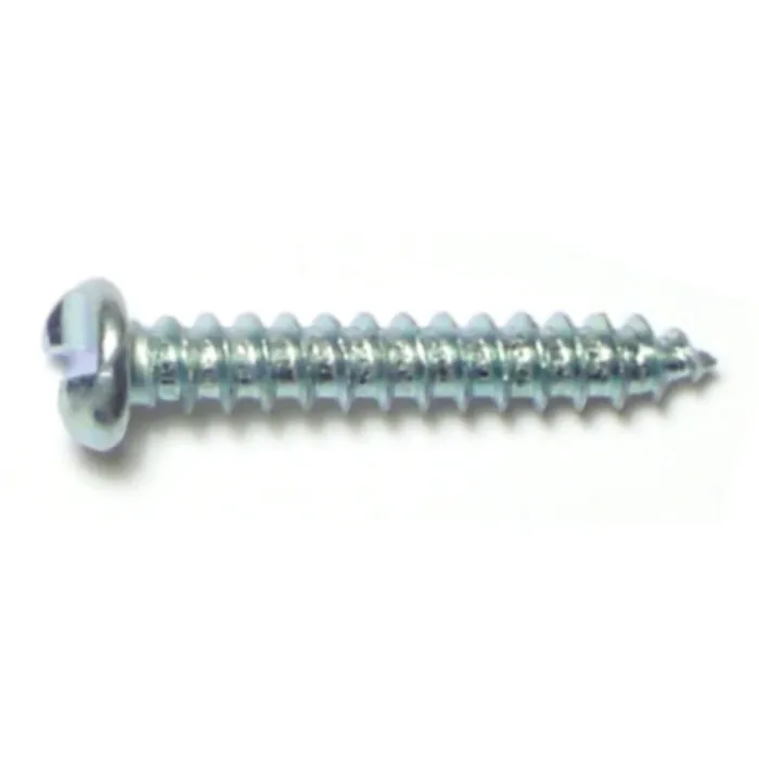 #8 x 1" Tamper Proof Pan Head, Sheet Metal Screw, Zinc 