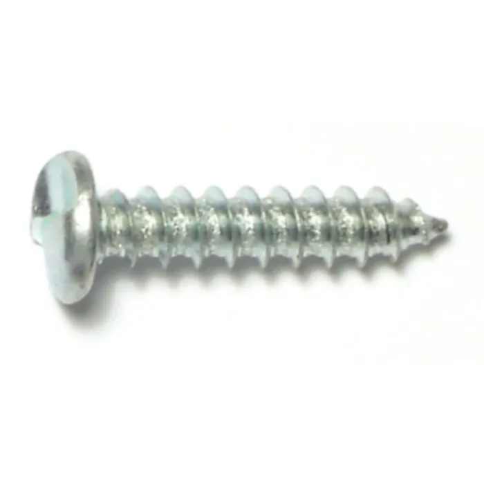 #12 x 1" Tamper Proof Pan Head, Sheet Metal Screw, Zinc 