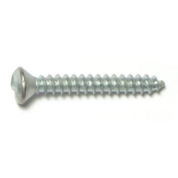 #8 x 1-1/4" Tamper Proof Oval Head, Sheet Metal Screw, Zinc 