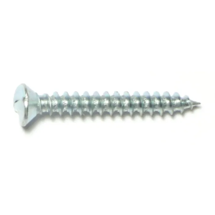 #10 x 1-1/2" Tamper Proof Oval Head, Sheet Metal Screw, Zinc 