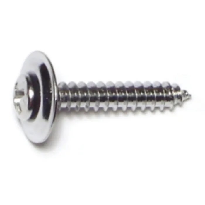 #8 x 1" Phillips Oval Head, Trim Head Screw, Chrometint
