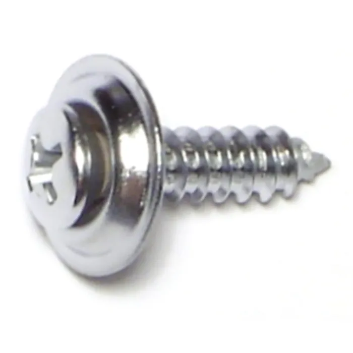 #10 x 3/4" Phillips Oval Head, Trim Head Screw, Chrometint